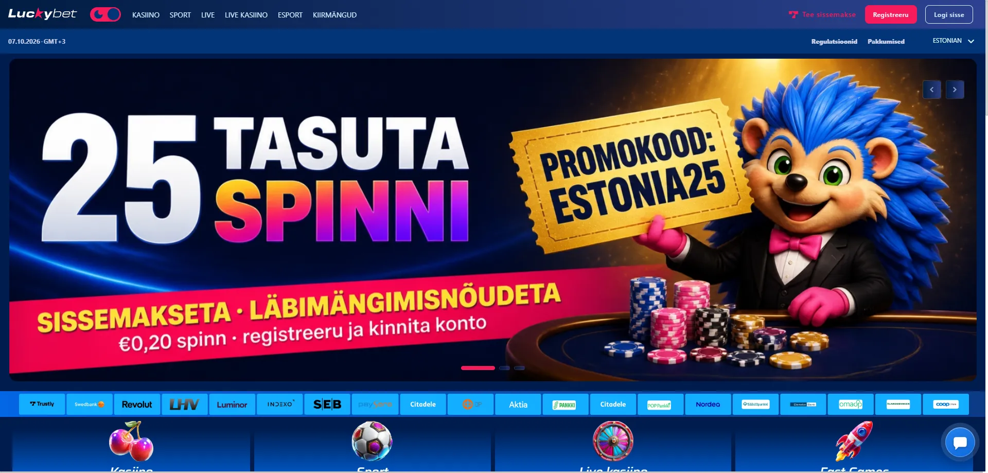 Luckybet kasiino VIP lojaalsusprogramm – tasemed ja hüved 2026