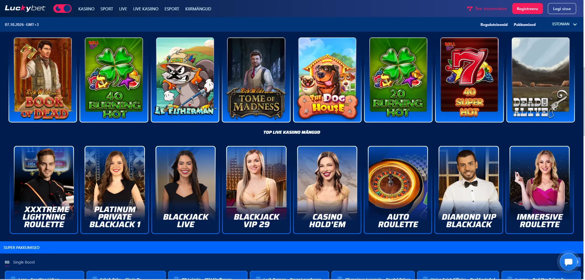 Luckybet kasiino slotid ja jackpot-mängud – parimad pakkumised